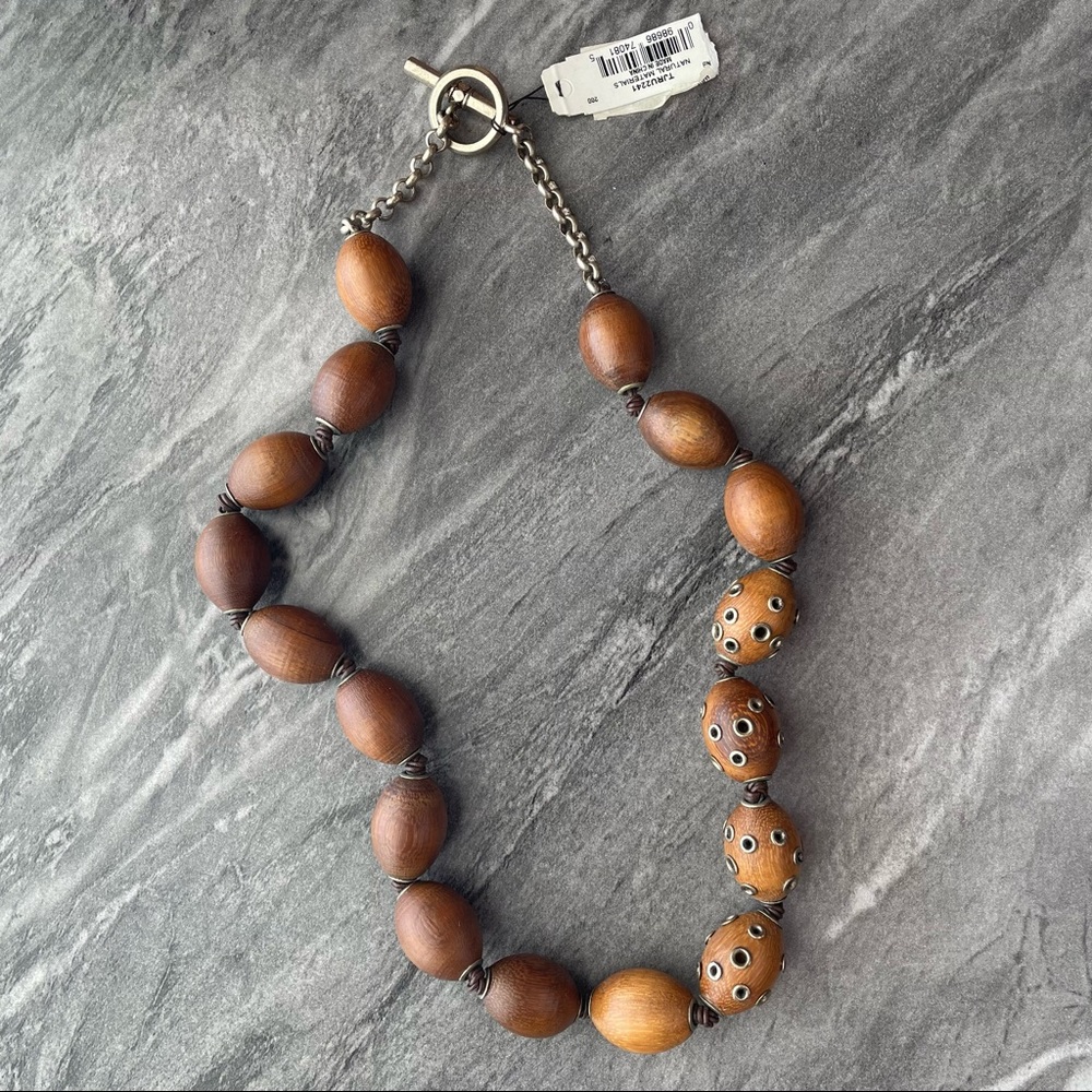 Wooded Bead Necklace